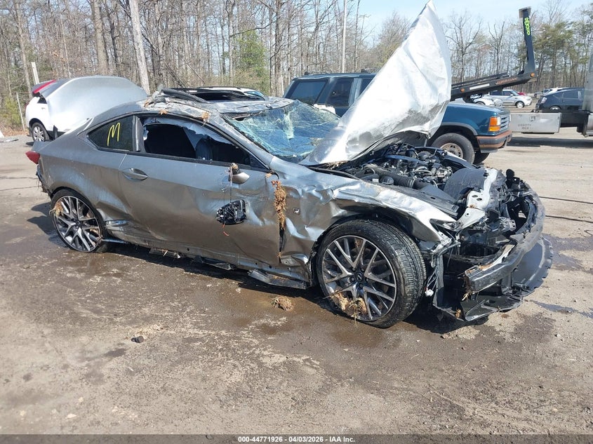 2018 Lexus Rc VIN JTHS85BC0J5004543 IAAI salvage auction — ROLLOVER, Wait Title, sold $1,050 on 2026-07-11 (photo 1)