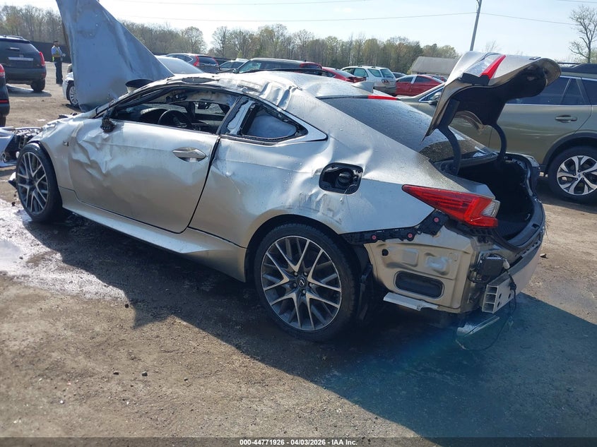 2018 Lexus Rc VIN JTHS85BC0J5004543 IAAI salvage auction — ROLLOVER, Wait Title, sold $1,050 on 2026-07-11 (photo 3)