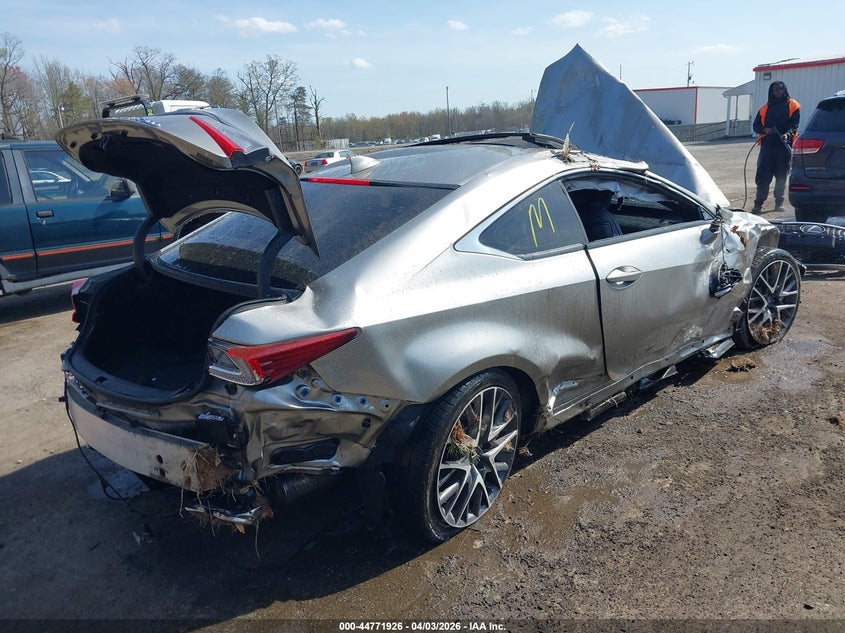2018 Lexus Rc VIN JTHS85BC0J5004543 IAAI salvage auction — ROLLOVER, Wait Title, sold $1,050 on 2026-07-11 (photo 4)