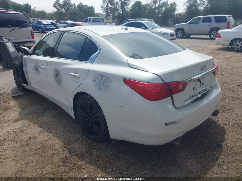 2014 Infiniti Q50 VIN JN1BV7AP3EM684480 IAAI salvage auction — FRONT END, Salvage (Idaho), sold $1,375 on 2026-07-14 (photo 3)