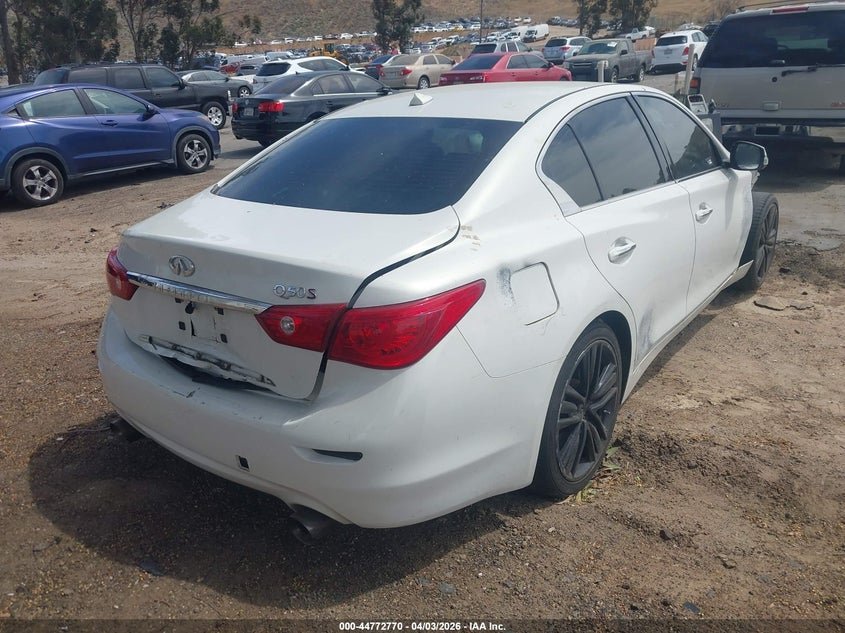 2014 Infiniti Q50 VIN JN1BV7AP3EM684480 IAAI salvage auction — FRONT END, Salvage (Idaho), sold $1,375 on 2026-07-14 (photo 4)