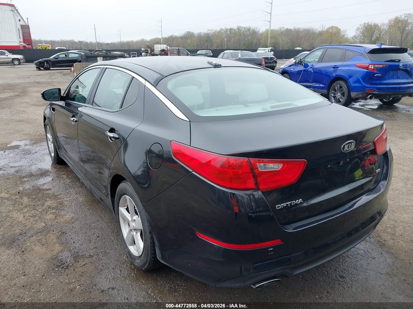 2015 Kia Optima VIN KNAGM4A76F5653382 IAAI salvage auction — FRONT END, Wait Title, sold $525 on 2026-07-31 (photo 3)