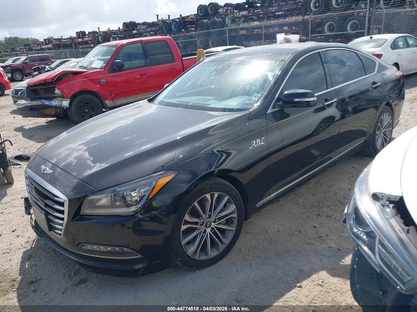 2017 Genesis G80 VIN KMHGN4JE8HU178224 IAAI salvage auction — FRONT END, Salvage (Idaho), sold $2,000 on 2026-08-01 (photo 2)