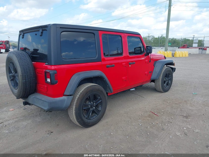 2022 Jeep Wrangler / VIN 1C4HJXDN5NW129631 IAAI salvage auction — FRONT END, Clear (Tennessee), sold $6,800 on 2026-07-11 (photo 4)