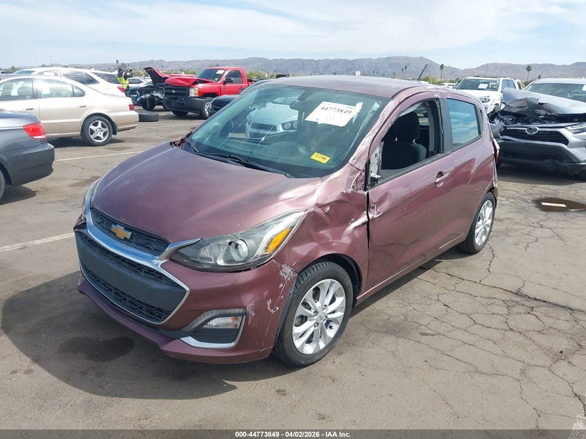 2020 Chevrolet Spark VIN KL8CD6SA9LC421589 IAAI salvage auction — RIGHT SIDE, Wait Title, sold $1,025 on 2026-07-07 (photo 2)