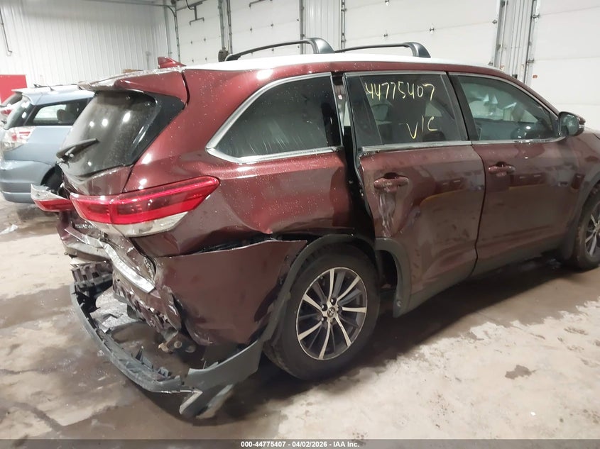 2019 Toyota Highlander VIN 5TDJZRFH5KS708210 IAAI salvage auction — REAR END, Salvage (Minnesota), sold $9,000 on 2026-07-08 (photo 6)