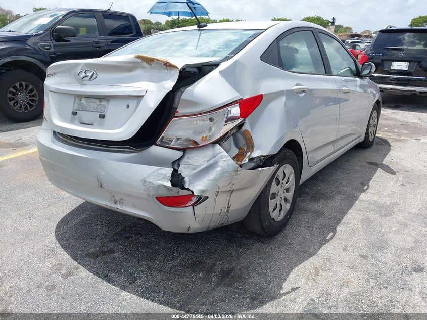 2015 Hyundai Accent VIN KMHCT4AE3FU833231 IAAI salvage auction — REAR END, Wait Title, sold $600 on 2026-07-09 (photo 6)