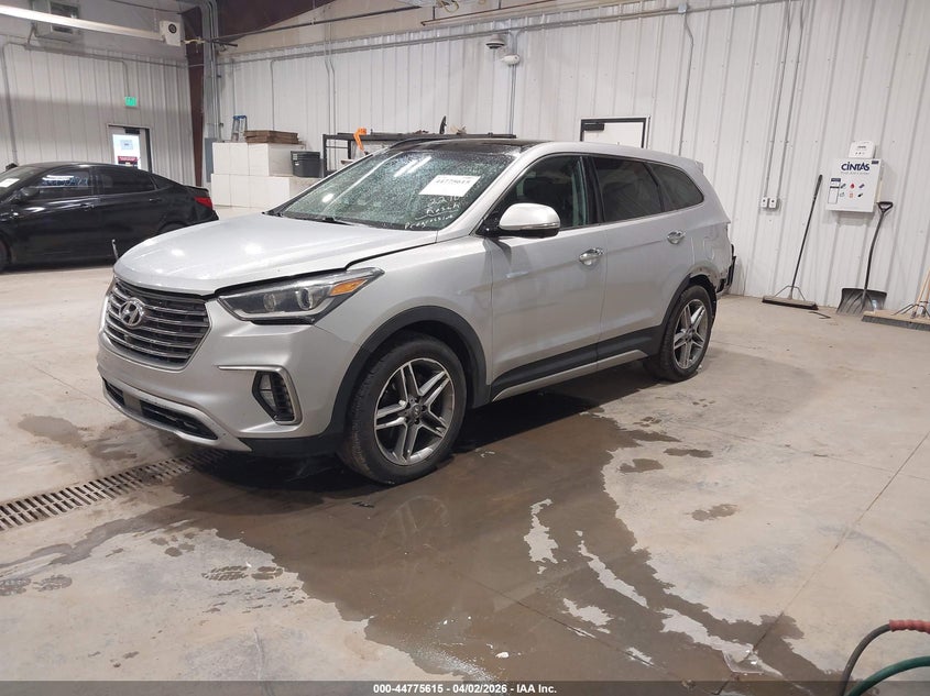 2019 Hyundai Santa fe VIN KM8SR4HF6KU310918 IAAI salvage auction — REAR END, Wait Title, sold $4,500 on 2026-07-13 (photo 2)