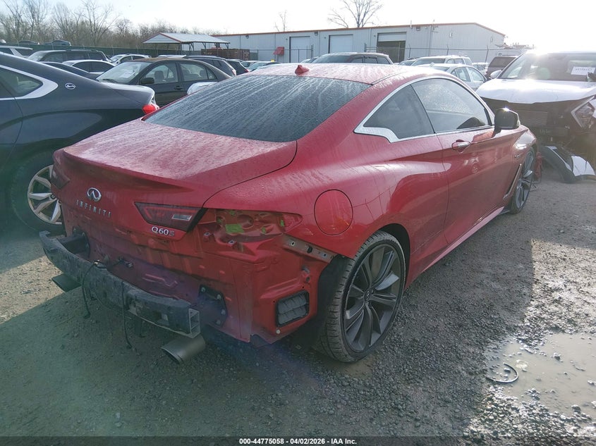 2019 Infiniti Q60 VIN JN1FV7EK5KM360555 IAAI salvage auction — FRONT END, Salvage (Kentucky), sold $4,300 on 2026-07-29 (photo 4)