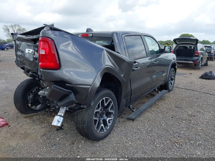 2026 Ram 1500 VIN 1C6SRFJP4TN195709 IAAI salvage auction — RIGHT REAR, Salvage (Louisiana), sold $12,200 on 2026-07-29 (photo 4)