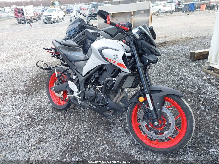 2020 Yamaha Mt-03 VIN MH3RH20Y1LK001282 IAAI salvage auction — FRONT END, Mv-907A (New York), sold $975 on 2026-07-14 (photo 1)