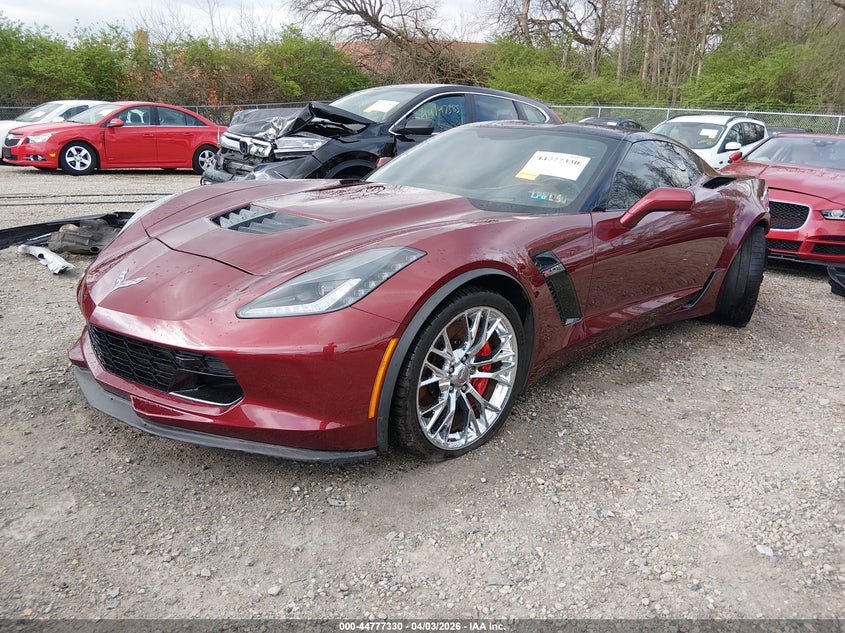 2016 Chevrolet Corvette VIN 1G1YS2D63G5611427 IAAI salvage auction — REAR END, Wait Title, sold $33,750 on 2026-07-28 (photo 2)