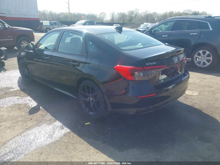 2023 Honda Civic VIN 2HGFE2F50PH544869 IAAI salvage auction — RIGHT FRONT, Wait Title, sold $7,700 on 2026-08-03 (photo 3)