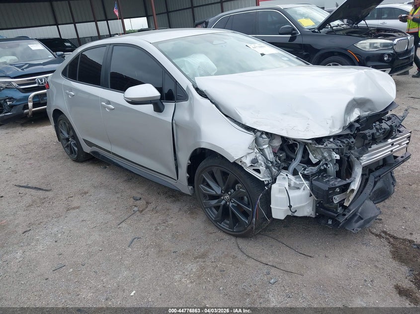 2025 Toyota Corolla VIN 5YFS4MCE4SP233321 IAAI salvage auction — FRONT END, Wait Title, sold $3,850 on 2026-07-21 (photo 1)