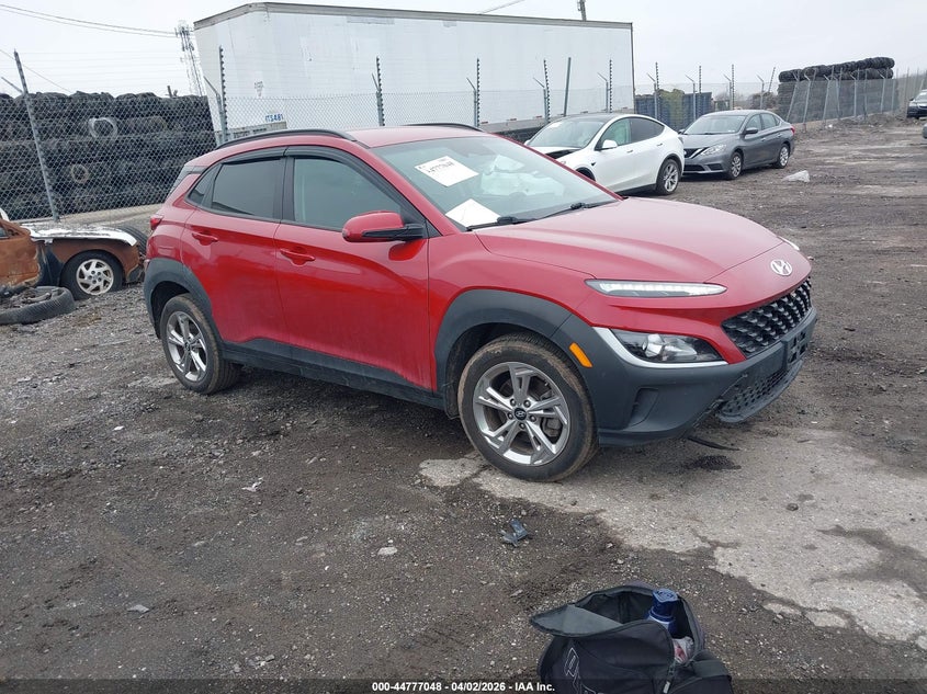 2022 Hyundai Kona VIN KM8K6CAB8NU801442 IAAI salvage auction — FRONT END, Wait Title, sold $3,850 on 2026-08-02 (photo 1)