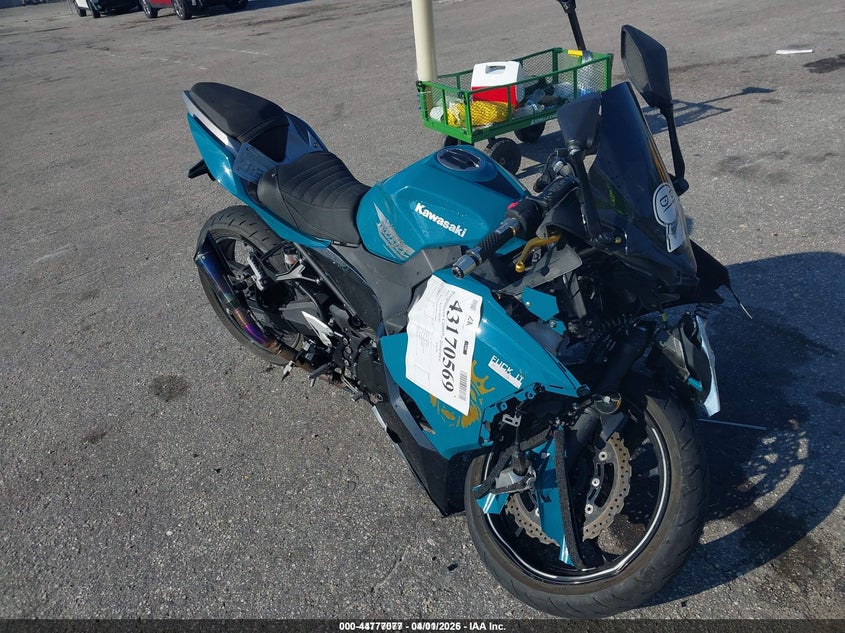 2021 Kawasaki Ex VIN JKAEXKG19MDA96640 IAAI salvage auction — FRONT END, Rebuildable (Florida), sold $50 on 2026-07-29 (photo 1)