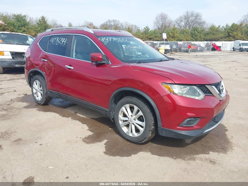 2016 Nissan Rogue VIN KNMAT2MV3GP636491 IAAI salvage auction — RIGHT SIDE, Clear (Indiana), sold $1,650 on 2026-07-21 (photo 1)