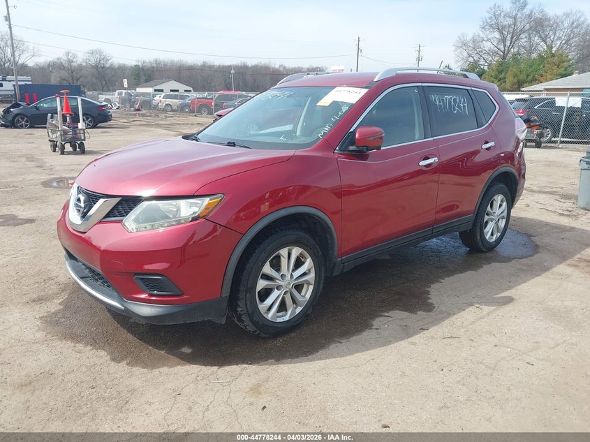 2016 Nissan Rogue VIN KNMAT2MV3GP636491 IAAI salvage auction — RIGHT SIDE, Clear (Indiana), sold $1,650 on 2026-07-21 (photo 2)