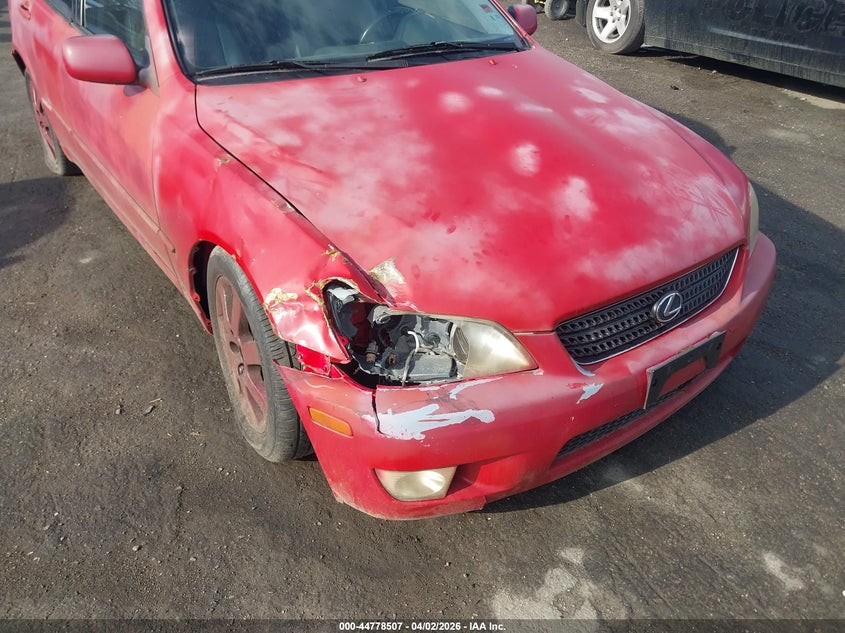 2002 Lexus Is VIN JTHBD192620041533 IAAI salvage auction — RIGHT FRONT, Salvage (Texas), sold $350 on 2026-07-10 (photo 6)