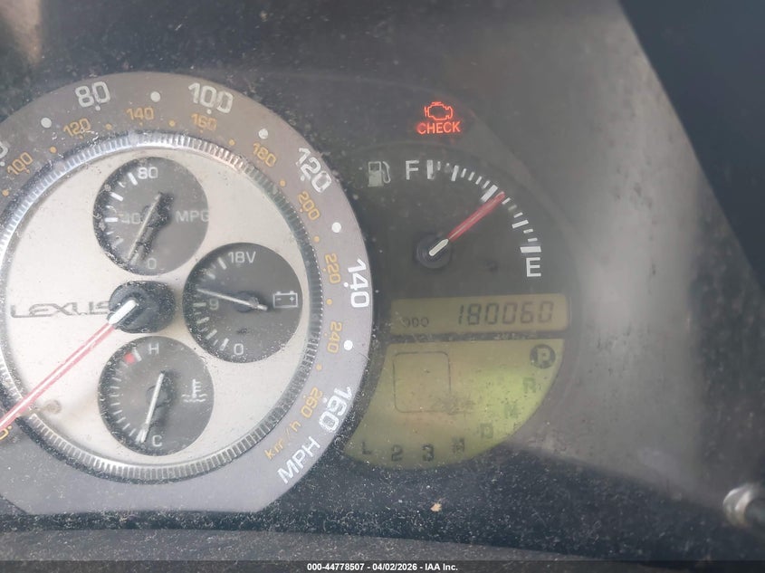 2002 Lexus Is VIN JTHBD192620041533 IAAI salvage auction — RIGHT FRONT, Salvage (Texas), sold $350 on 2026-07-10 (photo 7)