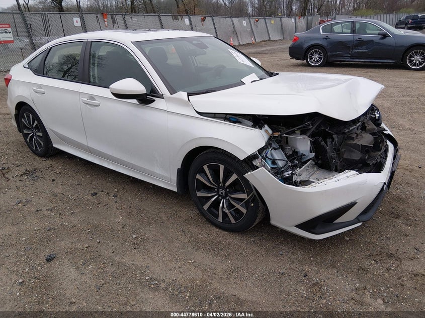 2022 Honda Civic VIN JHMFE1F77NX006221 IAAI salvage auction — FRONT END, Salvage (New Jersey), sold $4,950 on 2026-08-01 (photo 1)
