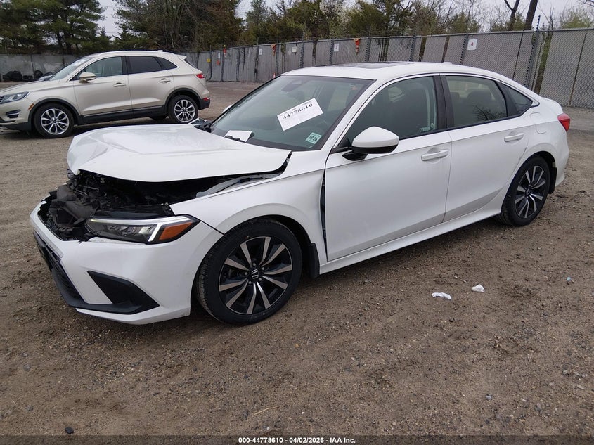 2022 Honda Civic VIN JHMFE1F77NX006221 IAAI salvage auction — FRONT END, Salvage (New Jersey), sold $4,950 on 2026-08-01 (photo 2)