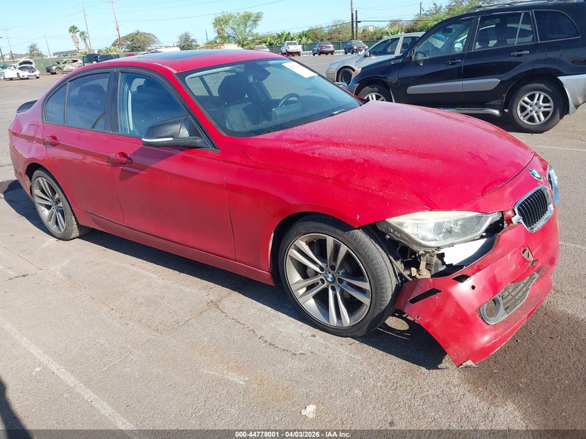 2013 BMW 3er VIN WBA3A9G53DNP36033 IAAI salvage auction — FRONT END, Wait Title, sold $25 on 2026-07-21 (photo 1)