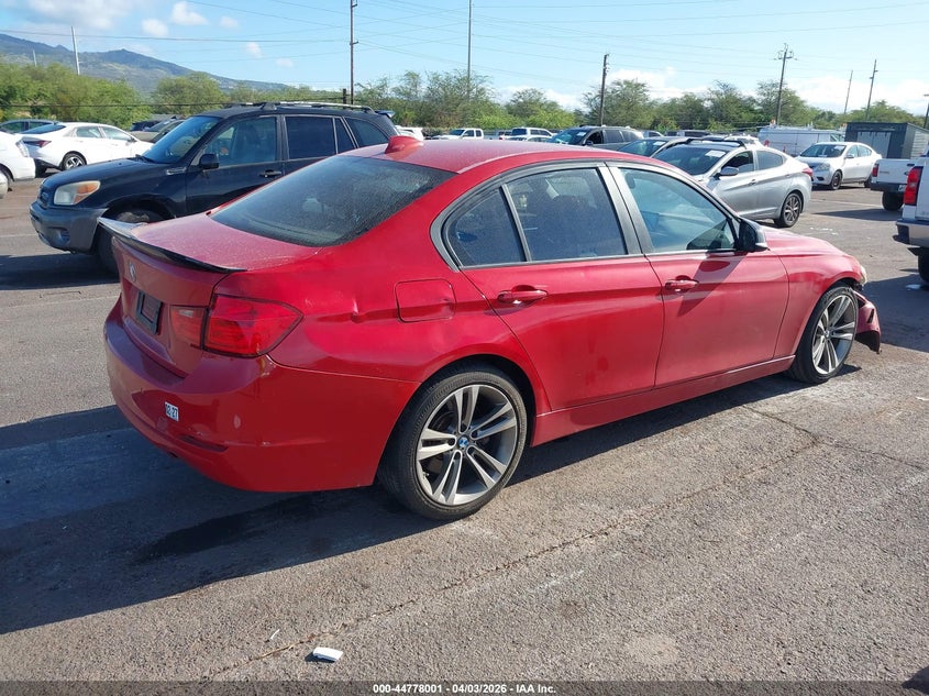 2013 BMW 3er VIN WBA3A9G53DNP36033 IAAI salvage auction — FRONT END, Wait Title, sold $25 on 2026-07-21 (photo 4)