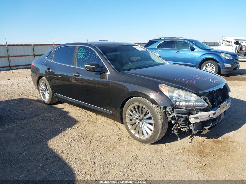 2014 Hyundai Equus VIN KMHGH4JH9EU075911 IAAI salvage auction — FRONT END, Original (Texas), sold $1,575 on 2026-07-13 (photo 1)