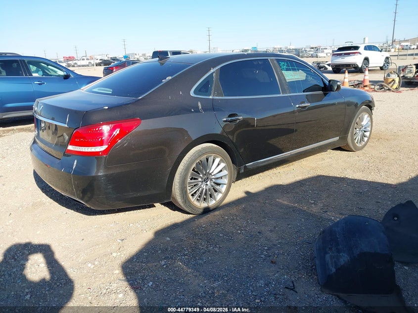2014 Hyundai Equus VIN KMHGH4JH9EU075911 IAAI salvage auction — FRONT END, Original (Texas), sold $1,575 on 2026-07-13 (photo 4)