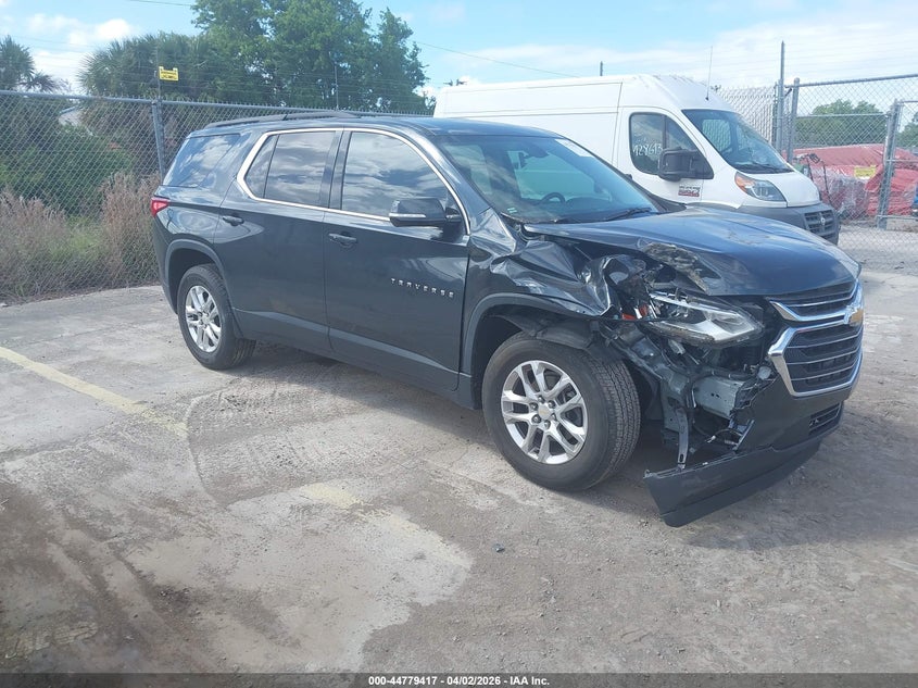 2019 Chevrolet Traverse VIN 1GNERHKW3KJ291416 IAAI salvage auction — FRONT END, Wait Title, sold $3,450 on 2026-08-02 (photo 1)