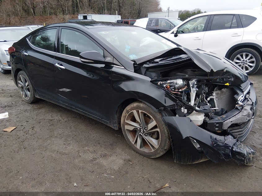 2016 Hyundai Elantra VIN KMHDH4AEXGU534536 IAAI salvage auction — RIGHT FRONT, Wait Title, sold $725 on 2026-07-14 (photo 1)