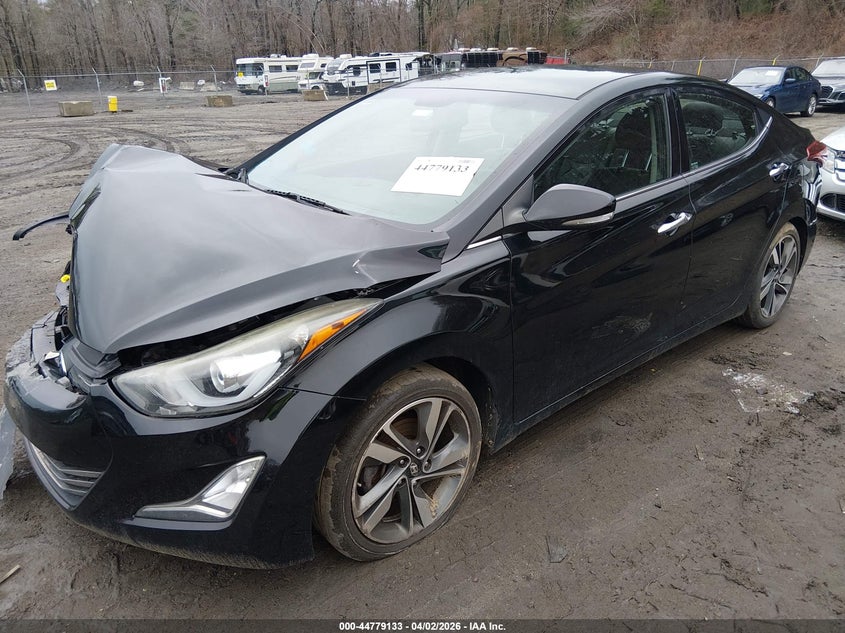 2016 Hyundai Elantra VIN KMHDH4AEXGU534536 IAAI salvage auction — RIGHT FRONT, Wait Title, sold $725 on 2026-07-14 (photo 2)