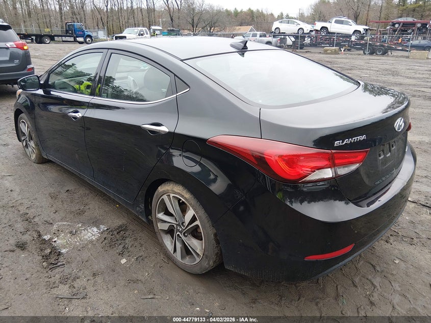 2016 Hyundai Elantra VIN KMHDH4AEXGU534536 IAAI salvage auction — RIGHT FRONT, Wait Title, sold $725 on 2026-07-14 (photo 3)