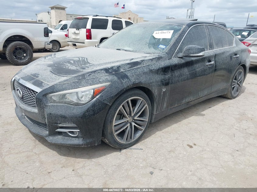 2015 Infiniti Q50 VIN JN1BV7AP0FM353213 IAAI salvage auction — THEFT, Wait Title, sold $2,800 on 2026-07-20 (photo 2)