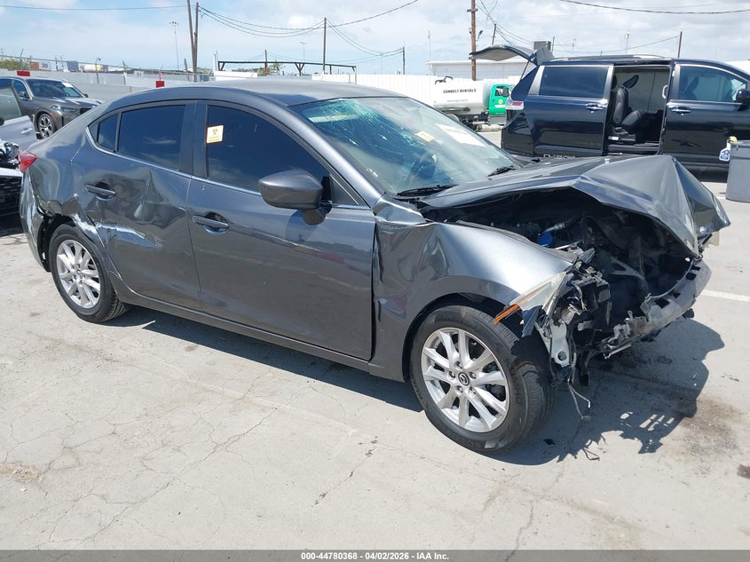 2016 Mazda 3 VIN JM1BM1U77G1303467 IAAI salvage auction — FRONT & REAR, Wait Title, sold $500 on 2026-07-15 (photo 1)