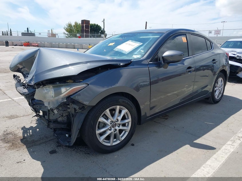 2016 Mazda 3 VIN JM1BM1U77G1303467 IAAI salvage auction — FRONT & REAR, Wait Title, sold $500 on 2026-07-15 (photo 2)