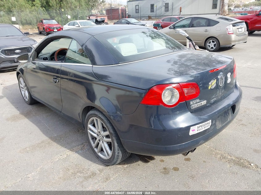 2010 Volkswagen Eos VIN WVWFA7AH8AV025835 IAAI salvage auction — MECHANICAL, Clear (California), sold $275 on 2026-08-11 (photo 3)