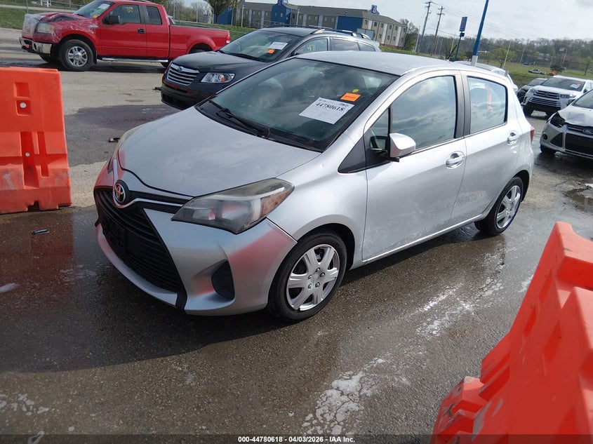 2015 Toyota Yaris VIN VNKKTUD30FA043775 IAAI salvage auction — HAIL, Wait Title, sold $3,150 on 2026-07-09 (photo 2)