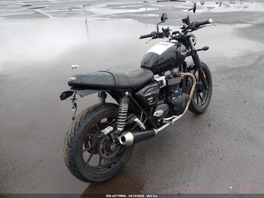 2022 Triumph motorcycle Street VIN SMTD31G77NTAF3799 IAAI salvage auction — FRONT & REAR, Salvage (Hawaii), sold $1,500 on 2026-07-07 (photo 4)