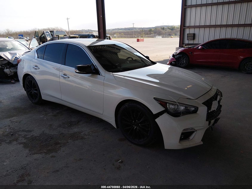 2019 Infiniti Q50 VIN JN1EV7AR8KM552051 IAAI salvage auction — FRONT END, Wait Title, sold $3,050 on 2026-07-09 (photo 1)