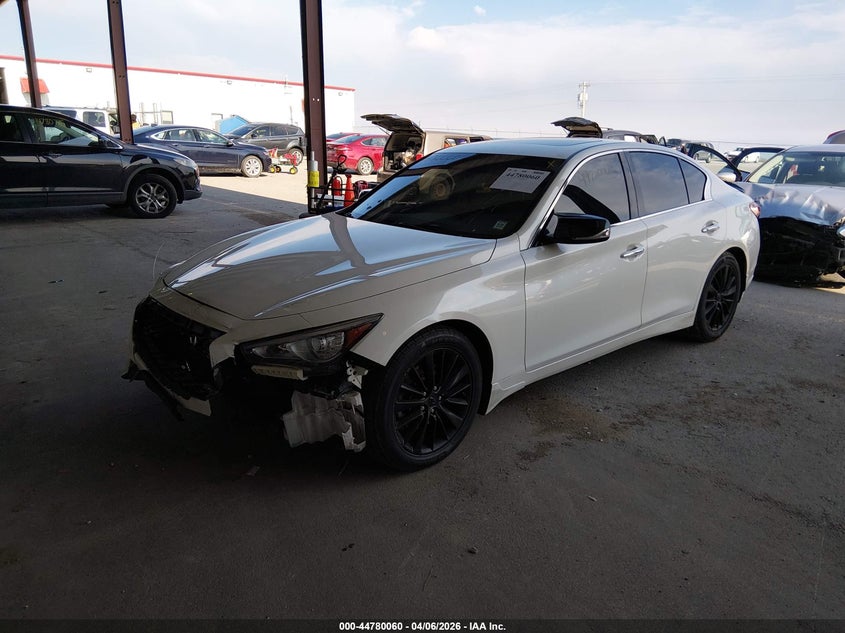 2019 Infiniti Q50 VIN JN1EV7AR8KM552051 IAAI salvage auction — FRONT END, Wait Title, sold $3,050 on 2026-07-09 (photo 2)