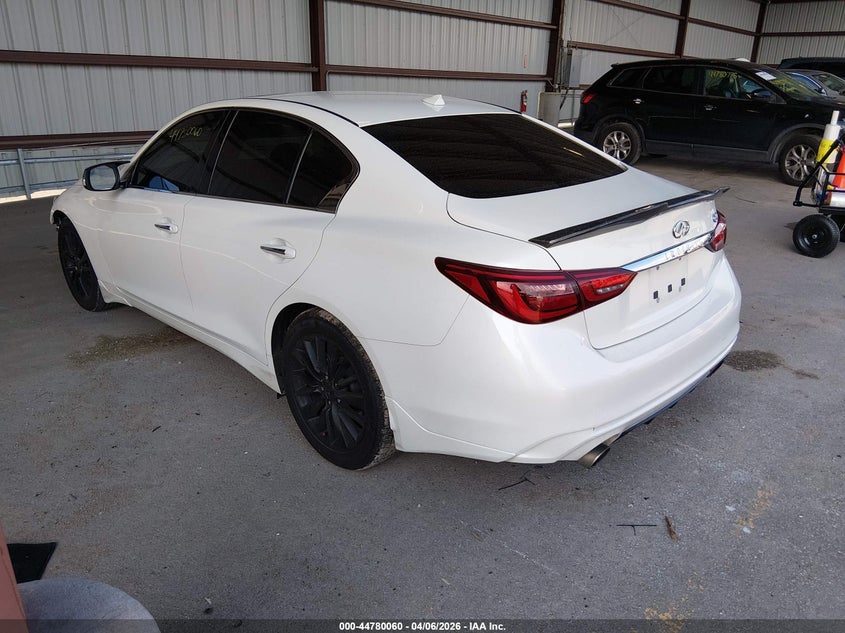 2019 Infiniti Q50 VIN JN1EV7AR8KM552051 IAAI salvage auction — FRONT END, Wait Title, sold $3,050 on 2026-07-09 (photo 3)