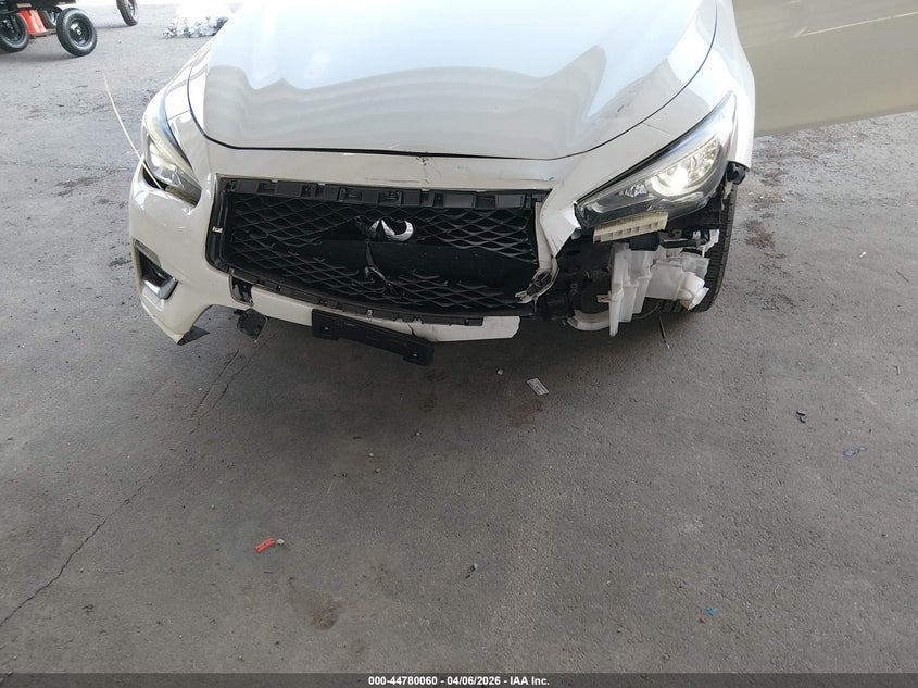2019 Infiniti Q50 VIN JN1EV7AR8KM552051 IAAI salvage auction — FRONT END, Wait Title, sold $3,050 on 2026-07-09 (photo 6)