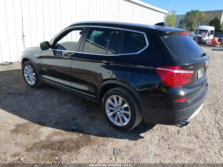 2013 BMW X3 VIN 5UXWX9C57D0A19167 IAAI salvage auction — Hail, Clear - Public Restricted (Oklahoma), sold $1,225 on 2026-04-19 (photo 3)