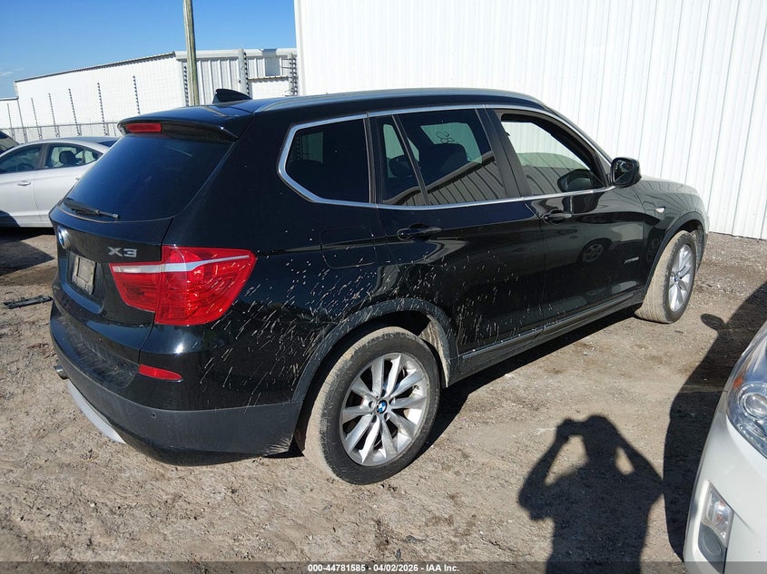 2013 BMW X3 VIN 5UXWX9C57D0A19167 IAAI salvage auction — Hail, Clear - Public Restricted (Oklahoma), sold $1,225 on 2026-04-19 (photo 4)