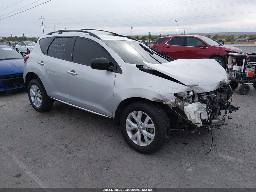 2013 Nissan Murano VIN JN8AZ1MW4DW308293 IAAI salvage auction — FRONT END, Salvage Title, sold $400 on 2026-07-20 (photo 1)