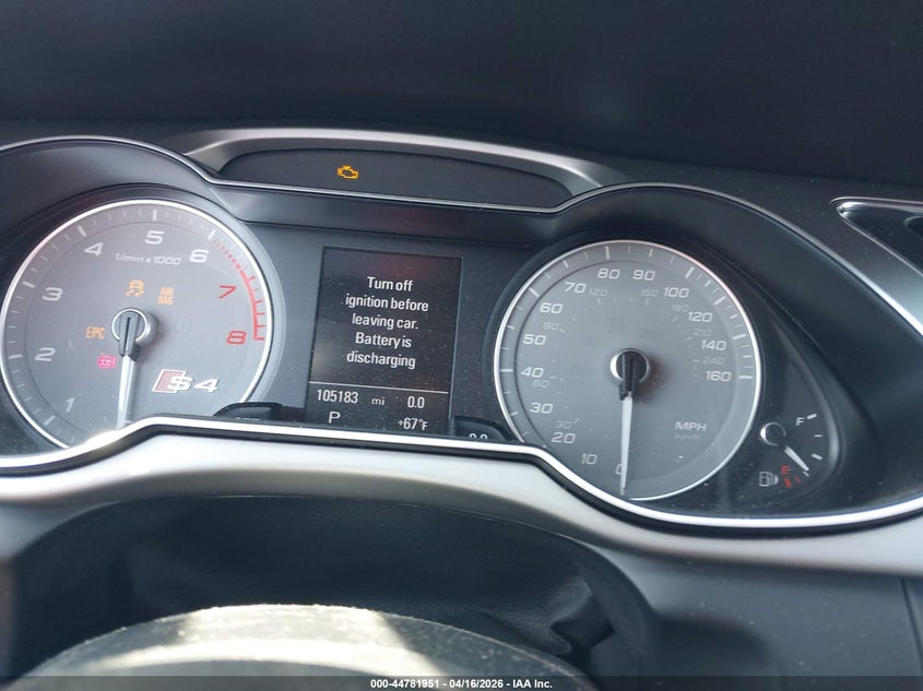 2014 Audi S4 VIN WAUKGAFL9EA143538 IAAI salvage auction — FRONT END, Wait Title, sold $1,500 on 2026-07-31 (photo 7)