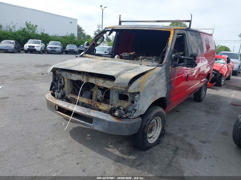 2012 Ford E 250 VIN 1FTNE2EW2CDB09833 IAAI salvage auction — EXTERIOR BURN, Junk Receipt (North Carolina), sold $125 on 2026-07-06 (photo 2)