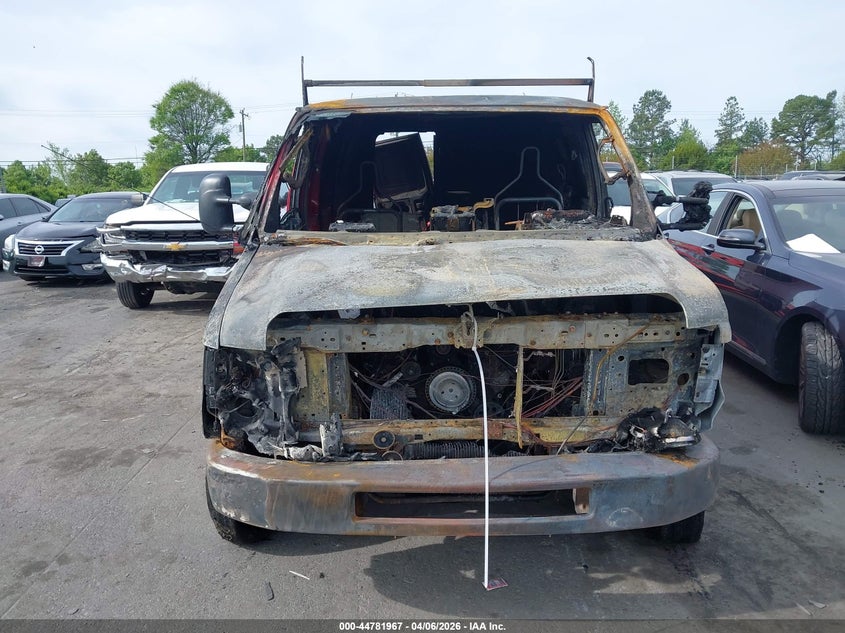 2012 Ford E 250 VIN 1FTNE2EW2CDB09833 IAAI salvage auction — EXTERIOR BURN, Junk Receipt (North Carolina), sold $125 on 2026-07-06 (photo 6)